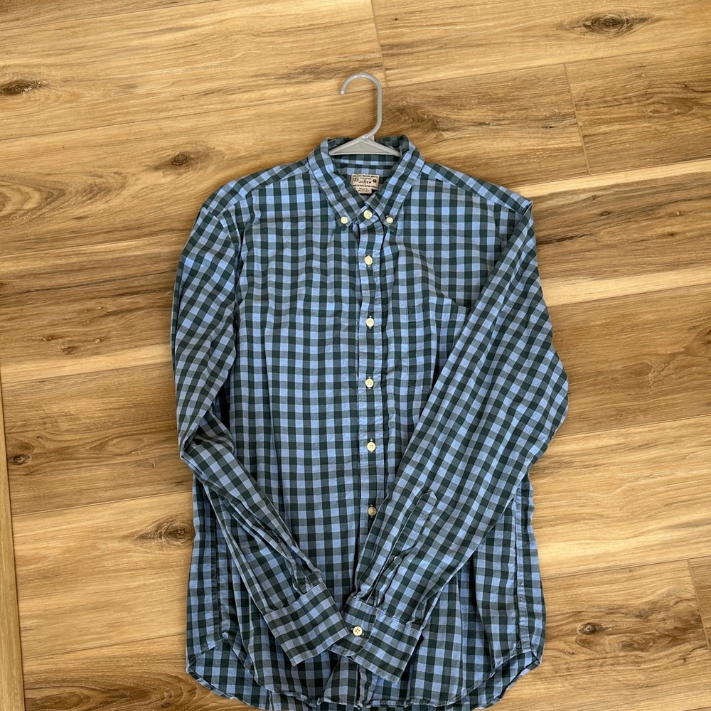 J. Crew Teal Plaid Men's Shirt